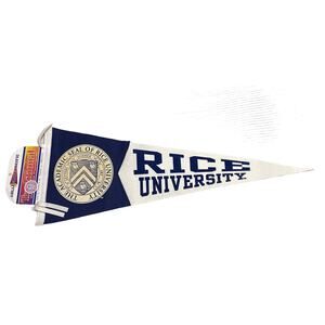 COPY - NWT Vtg Rice University Mini Felt Pennant from 1998